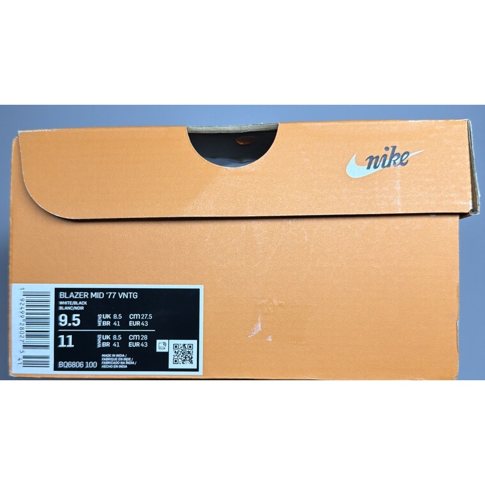 Size 9.5 - Nike Blazer Mid 77 Vintage White Black 2019 - Picture 5 of 5